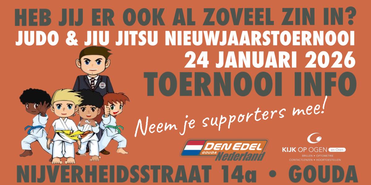 Aanvangstijden Nieuwjaarstoernooi 24 januari 2026